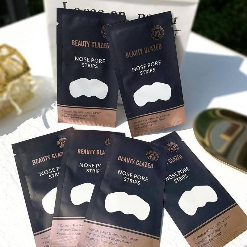 5 Pics Set of Beauty Glazed Nose Pore Strips Blackhead Remover