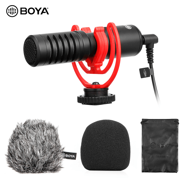 Boya MM1+ Super-Cardioid Shotgun Microphone For Vlogging, Live Streaming, Audio Recording