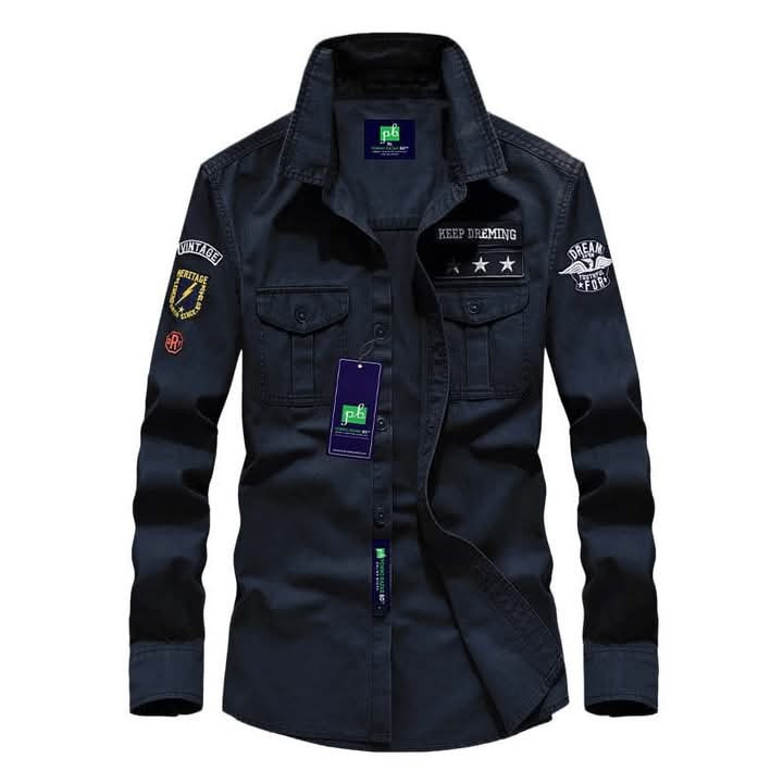 American Military Embroidery Shirt