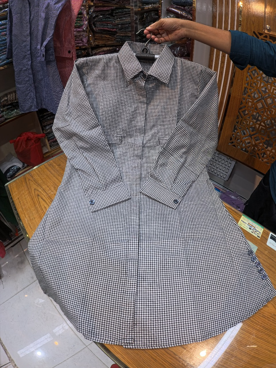 Cotton Check Shirt for Women